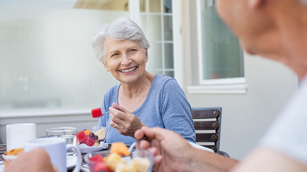 Save money waste less couple eating breakfast